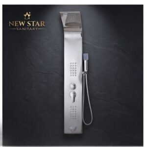 New Star Sanitary Premium Silver Shower Panel – Modern Multi‑Function Design
