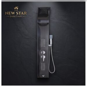 New Star Sanitary Premium Black Shower Panel – Stylish Multi‑Function Luxury