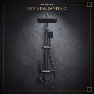 Luxury Matte Black Shower System – 3-Function Rainfall Shower Set with Handheld & Bidet Sprayer